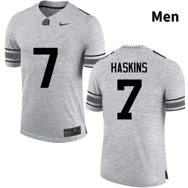 Men's Ohio State Buckeyes #7 Dwayne Haskins Gray Game College Stitched Football Jersey 23YU044TJ